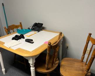 Breakroom tables and chairs, appliances