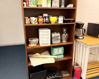 Bookcase full of items
