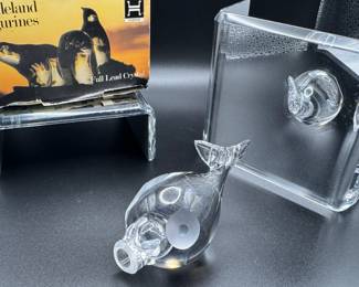HADELAND OF NORWAY HANDMADE CRYSTAL GLASS FIGURINE