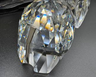 SWAROVSKI ELEPHANT FIGURINE WITH SWINGING METAL TAIL