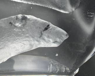 KOSTA OF SWEDEN CRYSTAL GLASS "CAVE POLAR BEARS" SCULPTURE