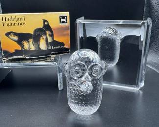 HADELAND OF NORWAY HANDMADE CRYSTAL GLASS FIGURINE