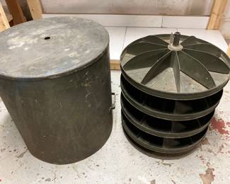 Vintage 1940's Frick/Gallagher Rota Top Bin w/ Top