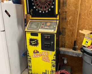 Dart game and fridge