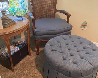 Ethan Allen chair and ottoman