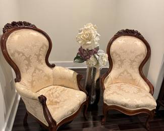 Pair of Victorian style chairs