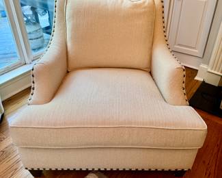 Nail studded occasional chair