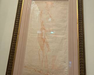Study of figure / red chalky: Eugene Louis Charpentier. French:1811-1890