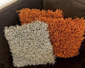 Three "Shag" Pillows