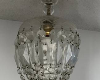 Vintage Crystal Hanging Light Fixture