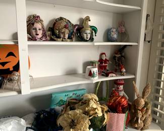 Vintage Handpainted Venice Masks, Christmas, and Easter