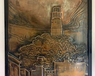 Large Copper Relief San Francisco Coit Tower