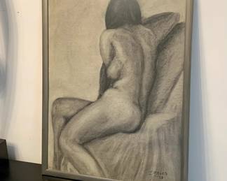 Charcoal Nude J. Hayes 1973