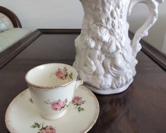 Vintage Tea Cup And Pitcher Bundle