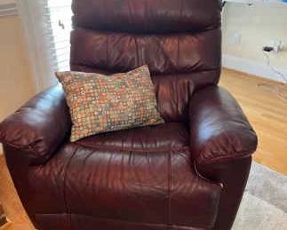 Red Leather Layzboy Recliner
