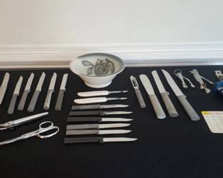 Sterling China Plus A Bowl And Knives