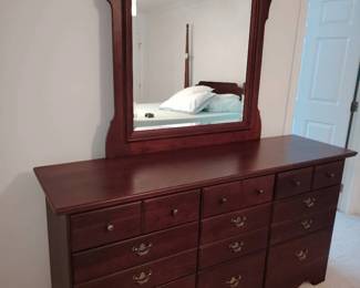 Beautiful Elegant Wooden Dresser with Mirror