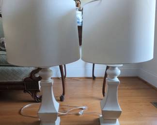 Pair Of White Lamps