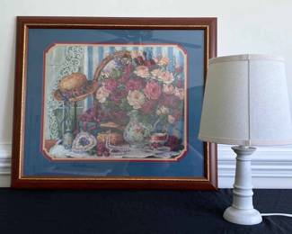 Floral Framed Art Lamp