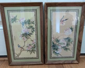 Pair Of Chinese Framed Art