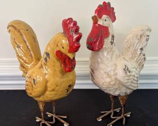 Beautiful Pair Of Porcelain Hen