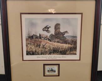 David Hargerbaumer 1986 Quail Unlimited Stamp Print