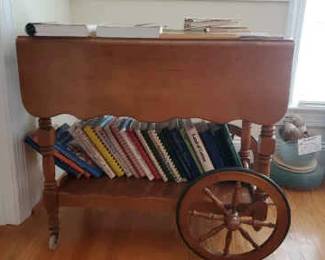 005 Vintage Drop Leaf Tea Cart Beautiful