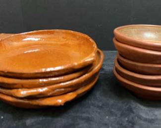 Terra Cotta Plates Bowls