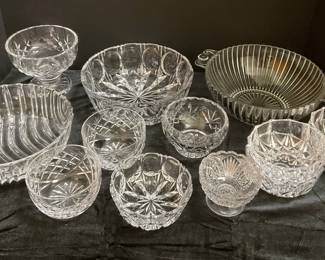 Vintage Crystal Cut Glass Pieces, Baccarat, Waterford Crystal Pieces