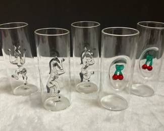 Five Decorative Shot Glasses
