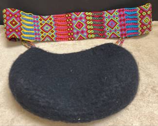 Wool Purse with Woven Strap