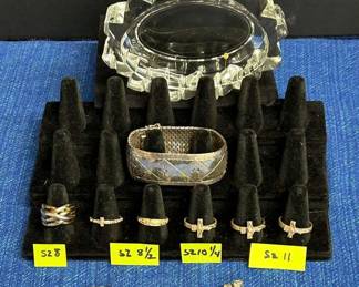 Sterling Rings, Bracelet, Earrings More
