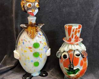 Murano Glass Clown Decanter Art Deco
