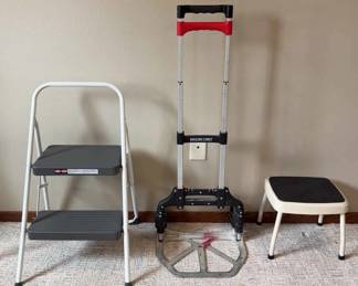Magna Cart Aluminum Folding Handtruck 2 Stepstools