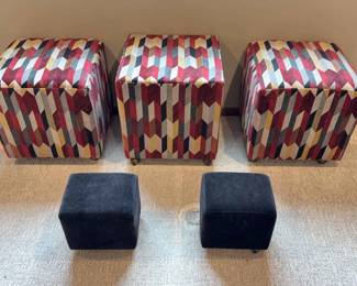 Two Foot Stools 3 Ottomans