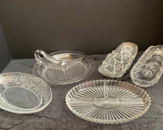 Vintage Duncan Miller Three Part Relish Dish, Helsey Ridge Three Part Dish More