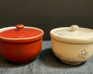 Japanese Lacquerware Covered Soup Rice Dishes