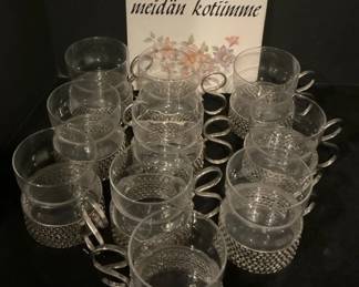 Littalc Finland Tsaikka Tea Coffee Glasses with Stainless Holder