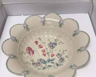Two Lenox Spring Bouquet Centerpiece Bowls