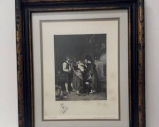 The Visit Engraved Picture by Carl Banscher