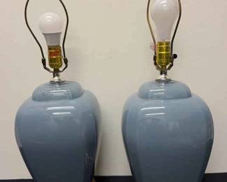 Set of Blue Tablelamps