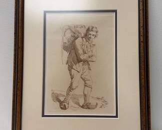 The Walk Framed Etching