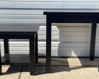 Two Black Nesting Side Tables