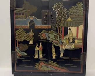 Vintage Asian Chinoiserie Cabinet