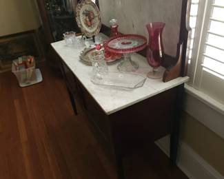 Beautiful marble top side board