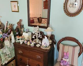 Antique Washstand & Mirror