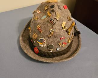 Vintage Bavarian Hat Loaded with Pin Backs