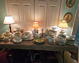 More Lamps & China Dish Sets
