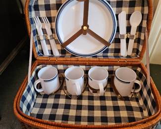 inside picnic basket
