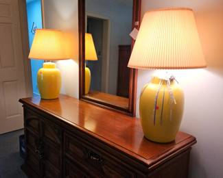dresser and mirror
